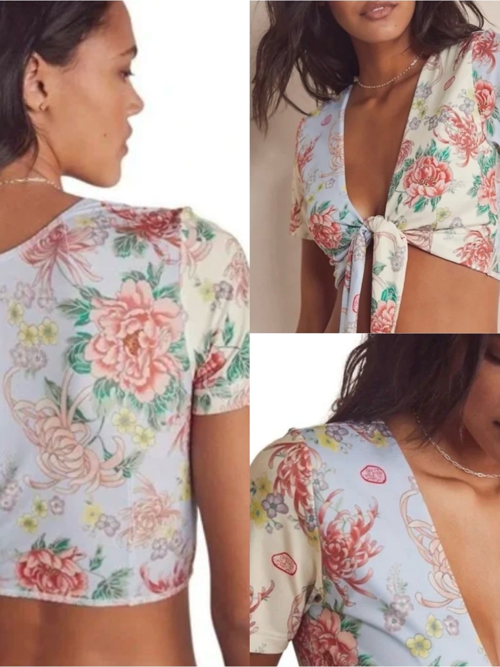 All Tied Up Top - Kyoto Kimono French Blue